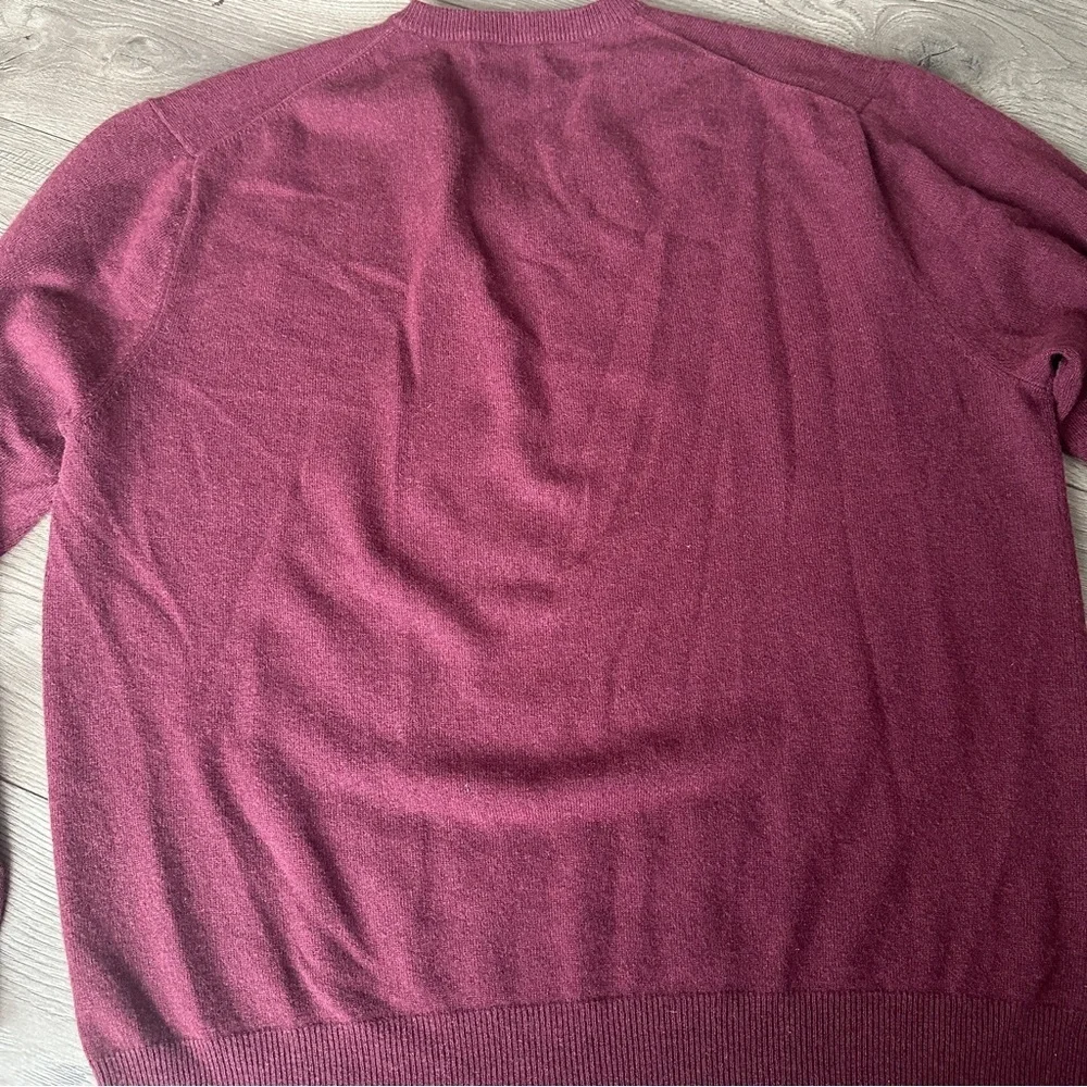 Club Room Cashmere Men's Burgundy Sweater size XL - Picture 6 of 8